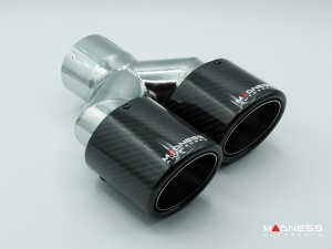 FIAT 124 Performance Exhaust by MADNESS - Monza - Dual Exit w/ Carbon Fiber Quad Tips V1